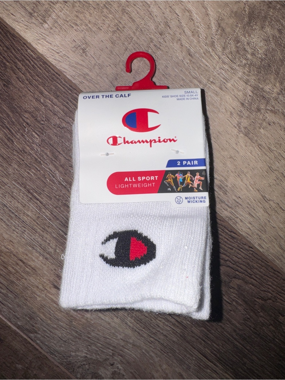 Champion Kids White Over-The-Calf Athletic Socks - 2 Pack Pair